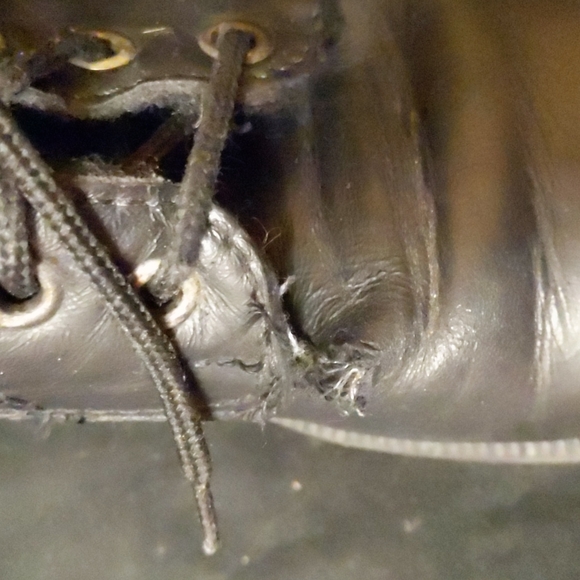 Nevada Black Tie Up Chunk Heel Boots - Picture 7 of 8